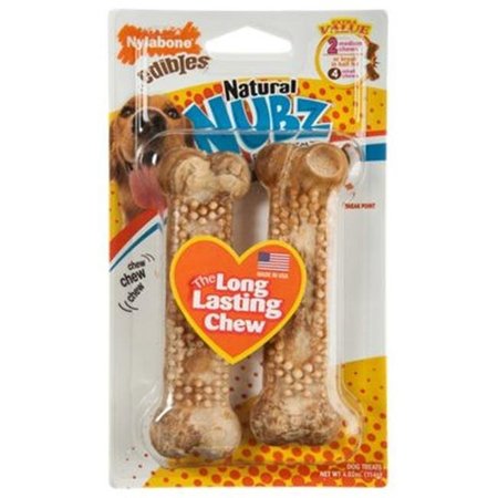 NYLABONE Nylabone NEN202TPW Nylabone Nubz Chicken Flavor Dog Bones - ; Pack - 2 89574000